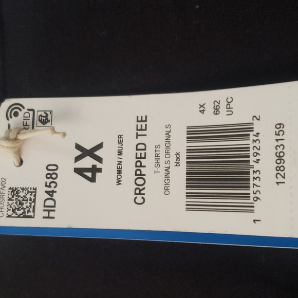 Adidas Plus Size Crop Top, Sz 4X - Picture 2 of 5